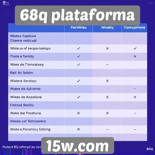 Comparativo entre 68q plataforma e concorrentes